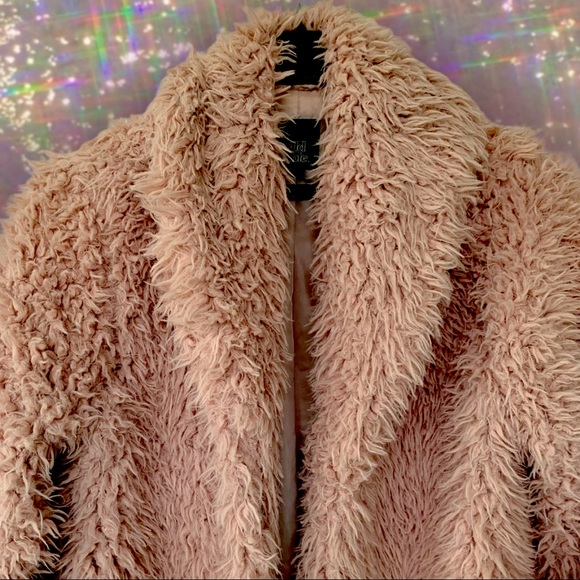 Pink faux fur shaggy jacket - Picture 4 of 6